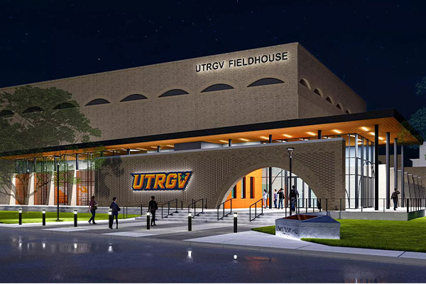 Framed tent with seating layout